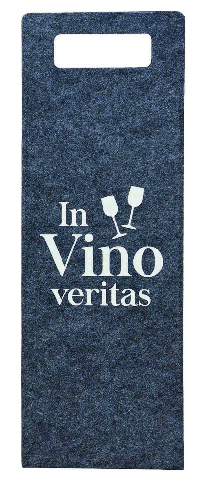 Flaschentasche aus Filz "In Vino veritas"